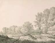 Cuijp Aelbert Landscape with a Road on the Edge of a Forest - Hermitage